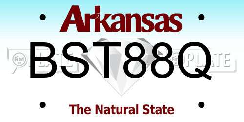 BST88Q Arkansas License Plate
