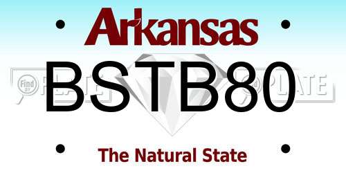 BSTB80 Arkansas License Plate