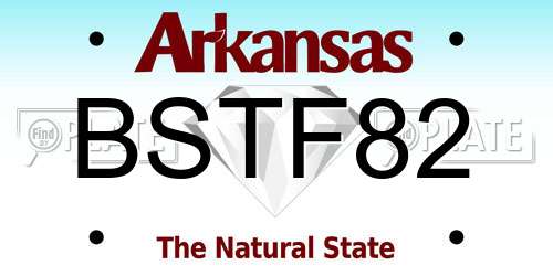 BSTF82 Arkansas License Plate