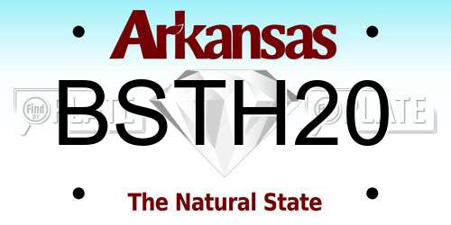 BSTH20 Arkansas License Plate