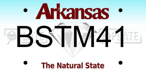 BSTM41 Arkansas License Plate