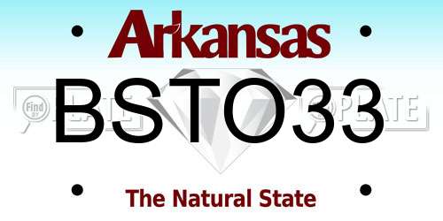 BSTO33 Arkansas License Plate