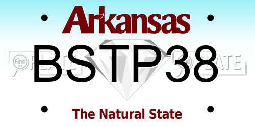BSTP38 Arkansas License Plate