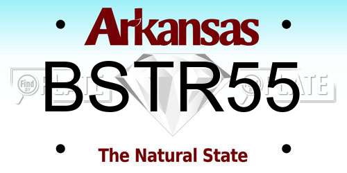 BSTR55 Arkansas License Plate