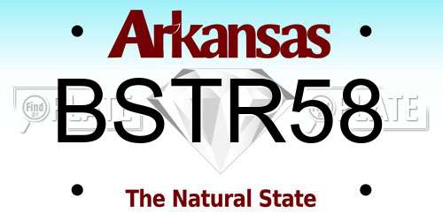 BSTR58 Arkansas License Plate