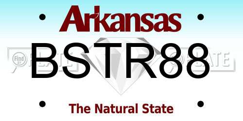 BSTR88 Arkansas License Plate