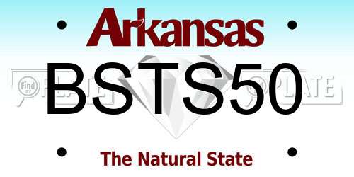 BSTS50 Arkansas License Plate