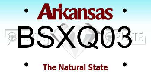 BSXQ03 Arkansas License Plate