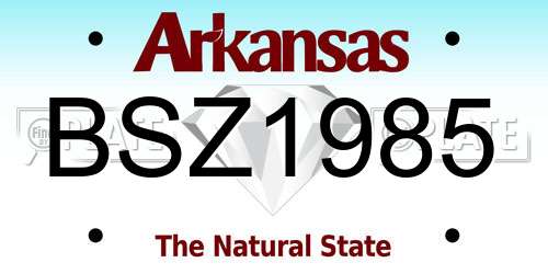 BSZ1985 Arkansas License Plate