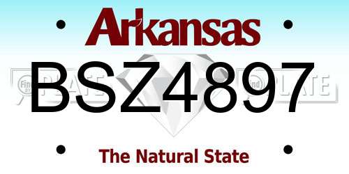 BSZ4897 Arkansas License Plate