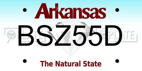 BSZ55D Arkansas License Plate