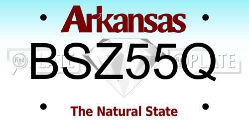 BSZ55Q Arkansas License Plate