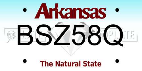 BSZ58Q Arkansas License Plate