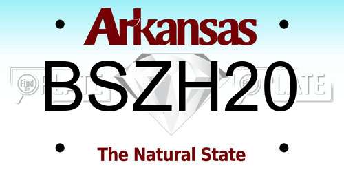 BSZH20 Arkansas License Plate