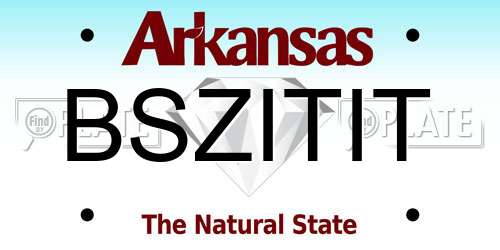 BSZITIT Arkansas License Plate