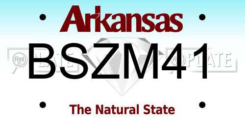 BSZM41 Arkansas License Plate
