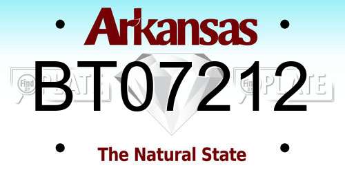 BT07212 Arkansas License Plate