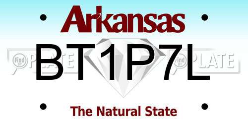 BT1P7L Arkansas License Plate
