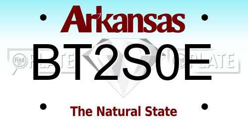BT2S0E Arkansas License Plate