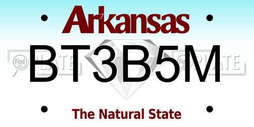 BT3B5M Arkansas License Plate