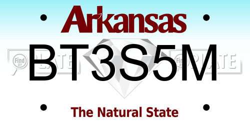 BT3S5M Arkansas License Plate