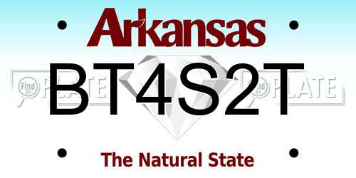BT4S2T Arkansas License Plate
