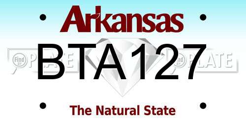 BTA127 Arkansas License Plate