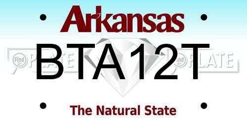 BTA12T Arkansas License Plate