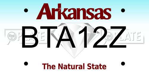 BTA12Z Arkansas License Plate
