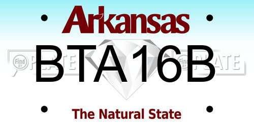 BTA16B Arkansas License Plate