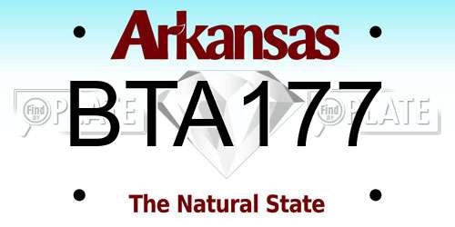 BTA177 Arkansas License Plate