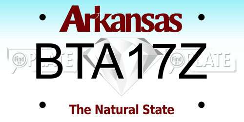 BTA17Z Arkansas License Plate