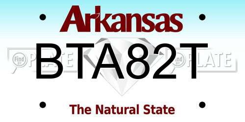 BTA82T Arkansas License Plate