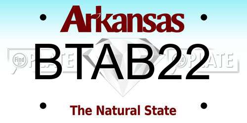 BTAB22 Arkansas License Plate