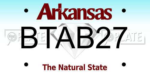 BTAB27 Arkansas License Plate