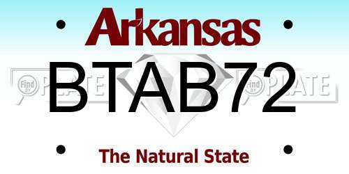 BTAB72 Arkansas License Plate