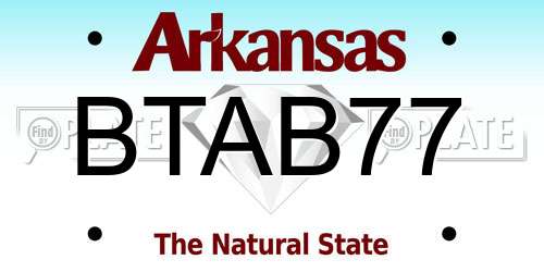 BTAB77 Arkansas License Plate
