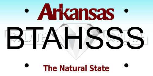BTAHSSS Arkansas License Plate