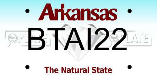 BTAI22 Arkansas License Plate