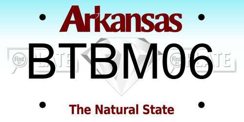 BTBM06 Arkansas License Plate