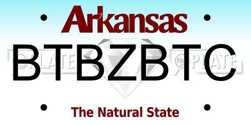 BTBZBTC Arkansas License Plate