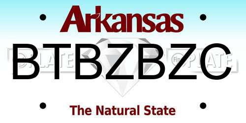 BTBZBZC Arkansas License Plate