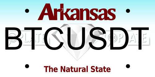 BTCUSDT Arkansas License Plate