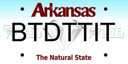 BTDTTIT Arkansas License Plate