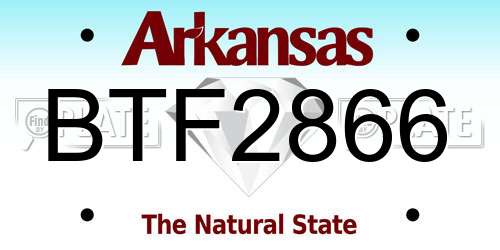 BTF2866 Arkansas License Plate