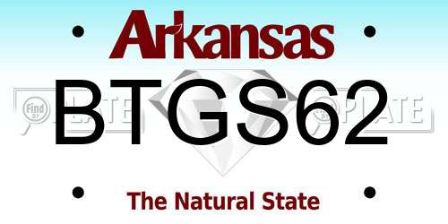 BTGS62 Arkansas License Plate