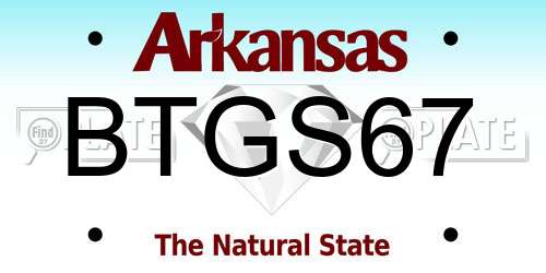 BTGS67 Arkansas License Plate