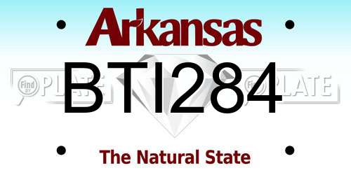 BTI284 Arkansas License Plate