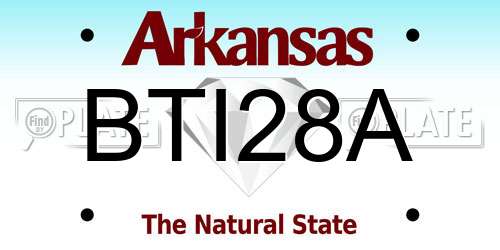BTI28A Arkansas License Plate