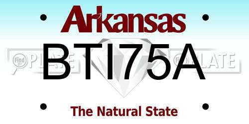 BTI75A Arkansas License Plate